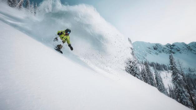 Skifahrer im Skigebiet Whitewater