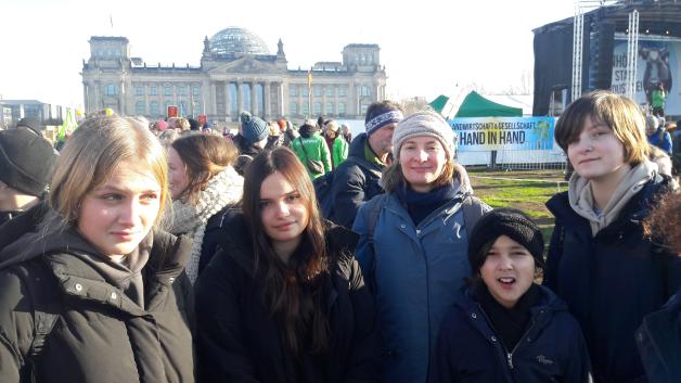 Auch Kinder und Jugendliches demonstrierten für eine bessere Landwirtschaft für mehr Tierwohl, - Natur und Umweltschutz in der Landwirtschaft