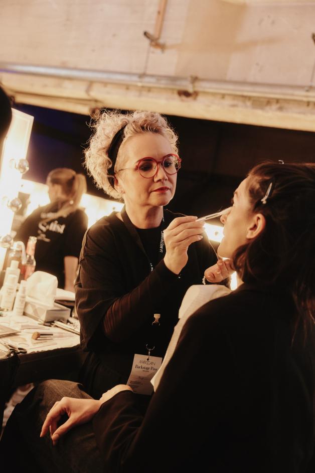 Frisörmeisterin Anja Roth aus Wersen war bei der Fashion Week.