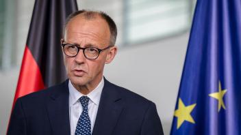 Bundeskanzler, Friedrich Merz Generalsekretär, UN, Vereinte Nationen, Pressekonferenz, Bundeskanzleramt, Bundeskanzler, Friedrich Merz Berlin Berlin GER *** Federal Chancellor, Friedrich Merz Secretary General, UN, United Nations, Press conference, Federal Chancellery, Federal Chancellor, Friedrich Merz Berlin GER