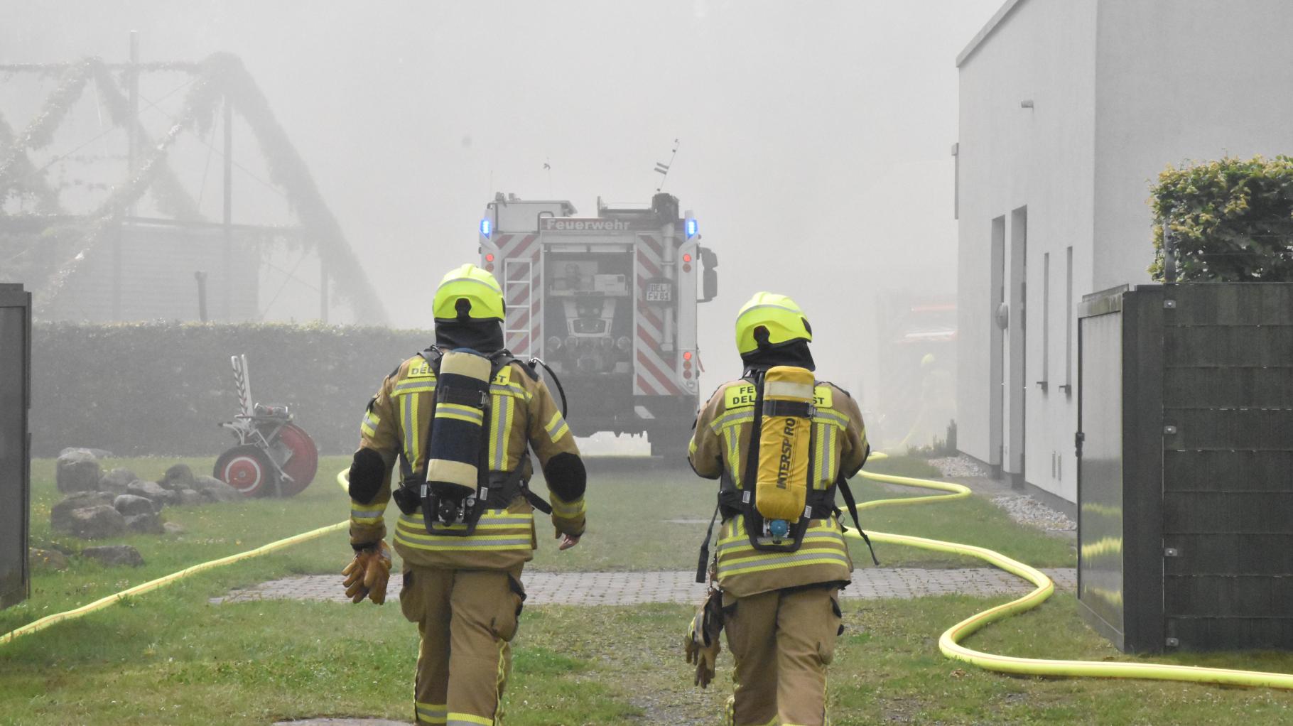 Großeinsatz in Delmenhorst: Hofsauna der Grafttherme bei Brand vollständig zerstört