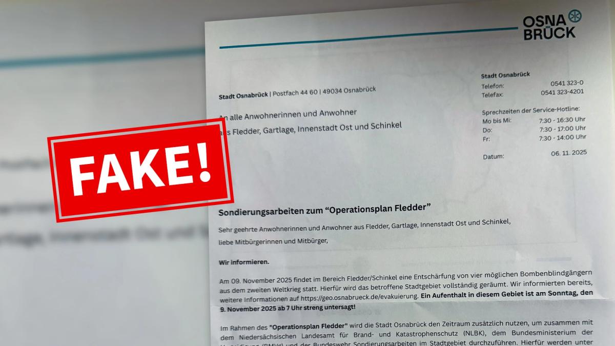 Fake-Brief in Teilen Osnabrücks aufgetaucht