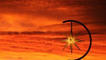 Der Stern vom Bramscher Poggenpatt im Morgenrrot