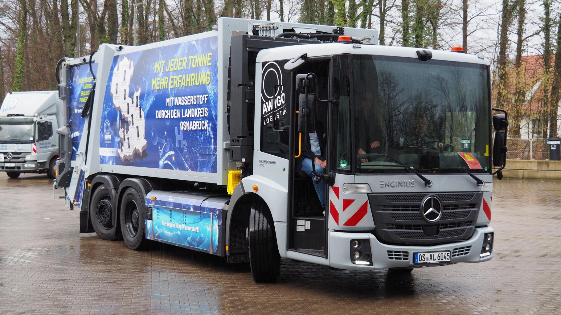 Einzige Tankstelle im Landkreis Osnabrück zu: Was wird aus dem Wasserstoff-Müllwagen der Awigo?