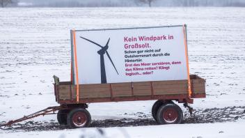 Gegen das Windkraft-Vorhaben regt sich sichtbarer Protest.