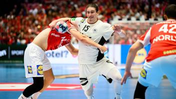 Juri Knorr im EM-Finale gegen Dänemark.