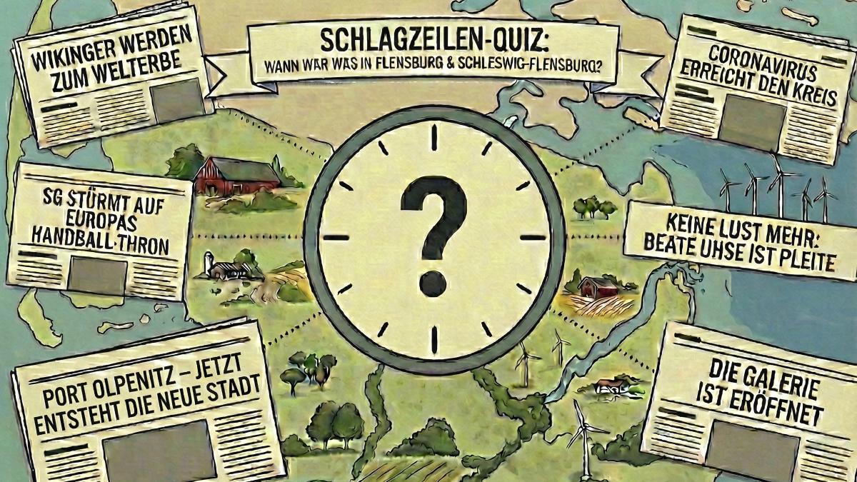 Wann war das noch? Schlagzeilen-Quiz für Flensburg und Schleswig