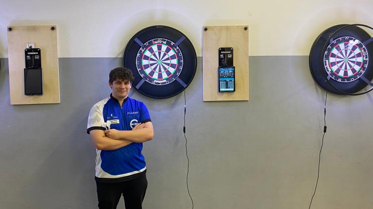 Spartenleiter Jannick Fürstenau ist sehr zufrieden mit der Entwicklung seiner Darts-Sparte.