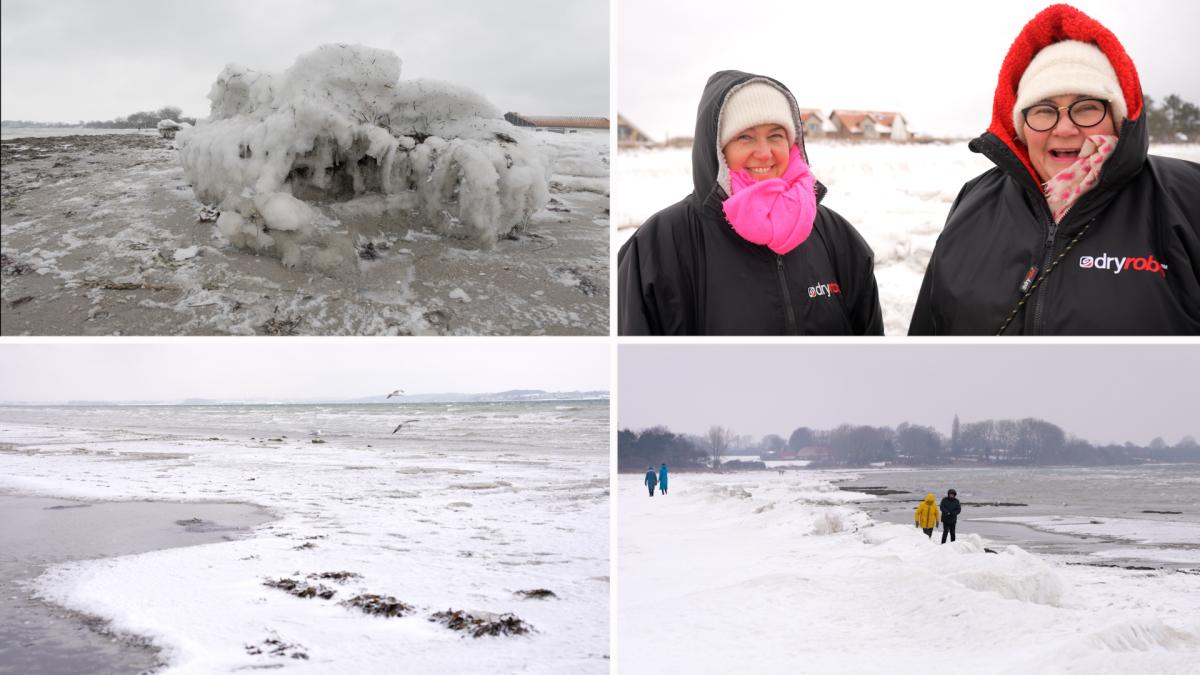 In the video: Icebergs attract onlookers to the Baltic Sea in Holnis