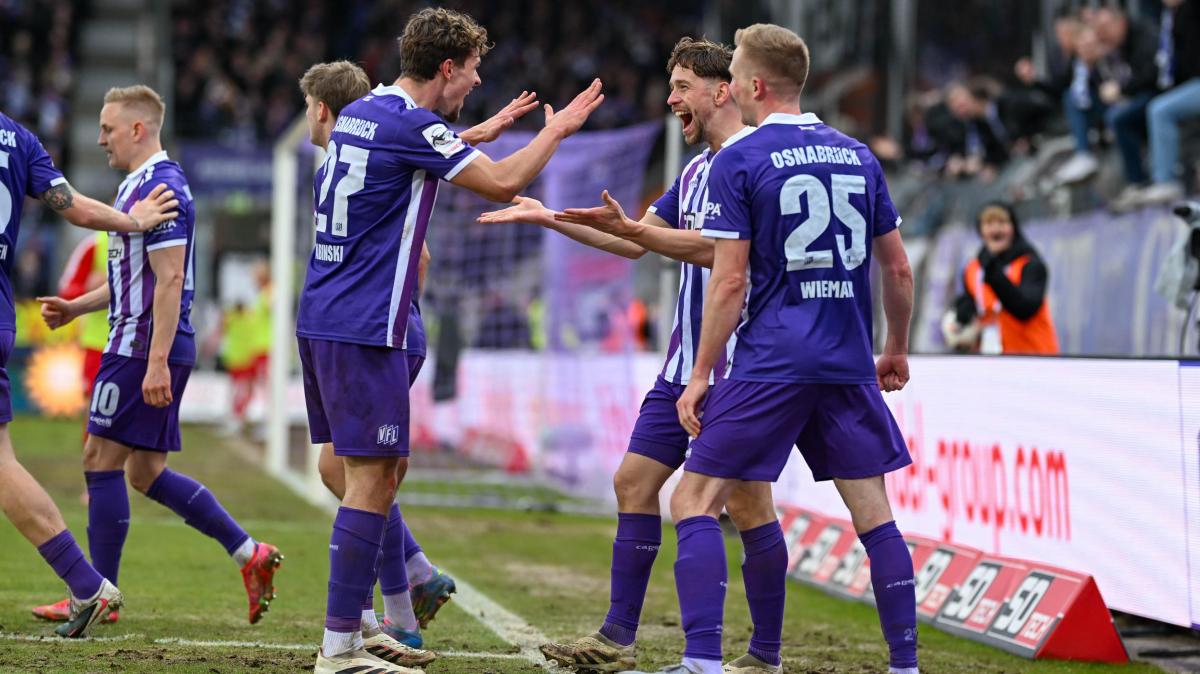 Strong team performance by VfL Osnabrück against RW Essen in a 3-0 victory