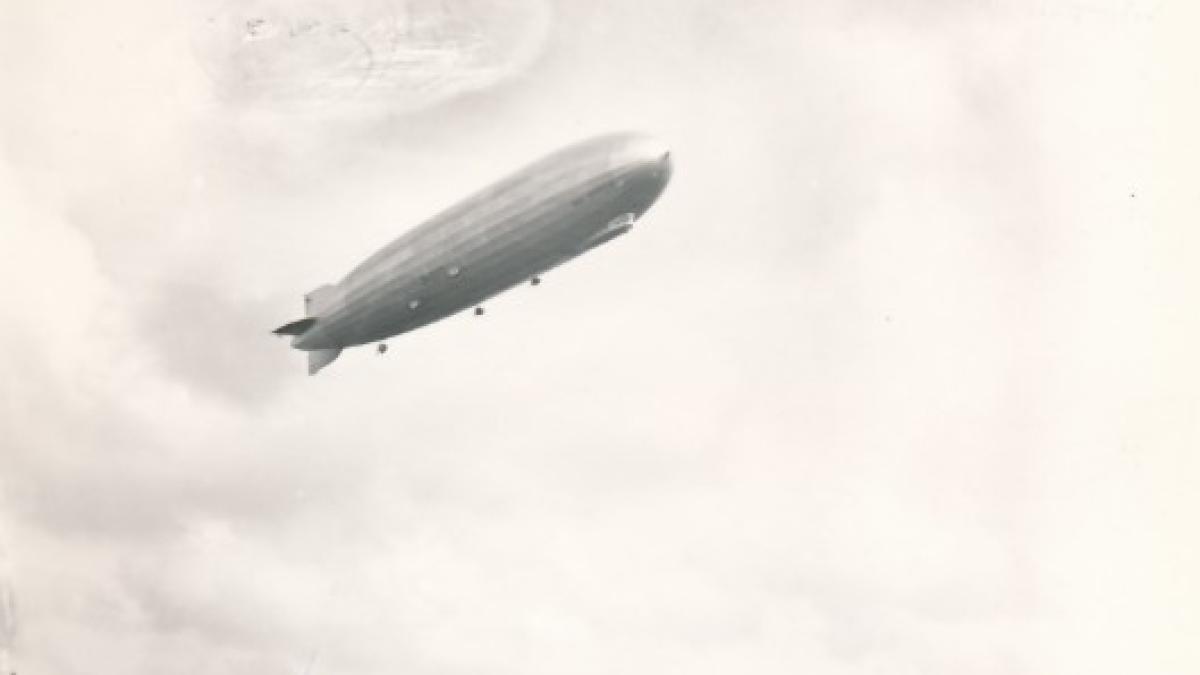 Flensburg im März 1936: Besuch von NS-Propaganda Zeppeline