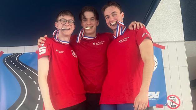 Hagen Möller, Leif Bennet Möller und Mattis Nielsen hatten einiges zu feiern.