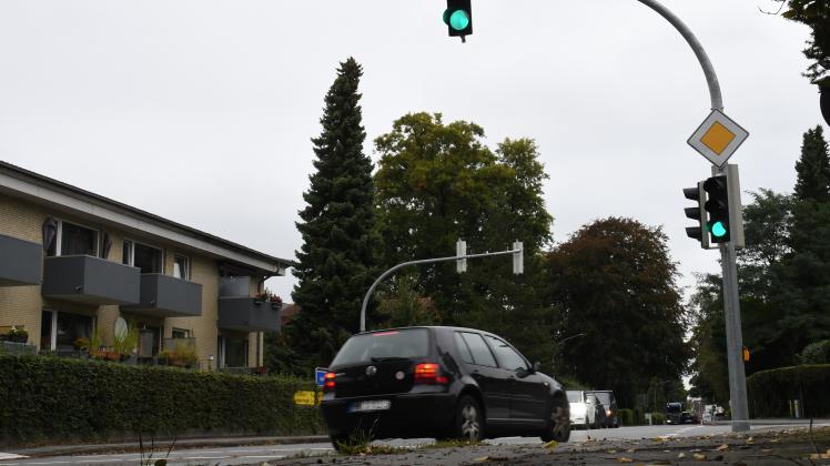 Auf der Moltkestraße herrscht bei Grün freie Fahrt.