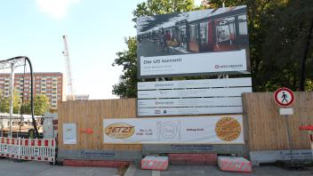 RECORD DATE NOT STATED Abgesperrte Straßen im Hamburger Stadtteil Steilshoop wegen der Bauarbeiten für die neue Hamburge