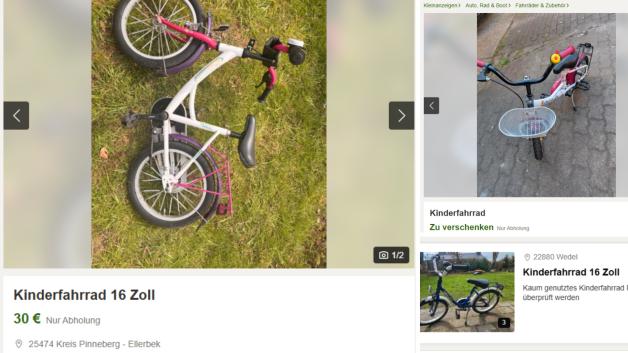 Fahrrder auf Kleinanzeigen im Kreis Pinneberg: So ist der Markt