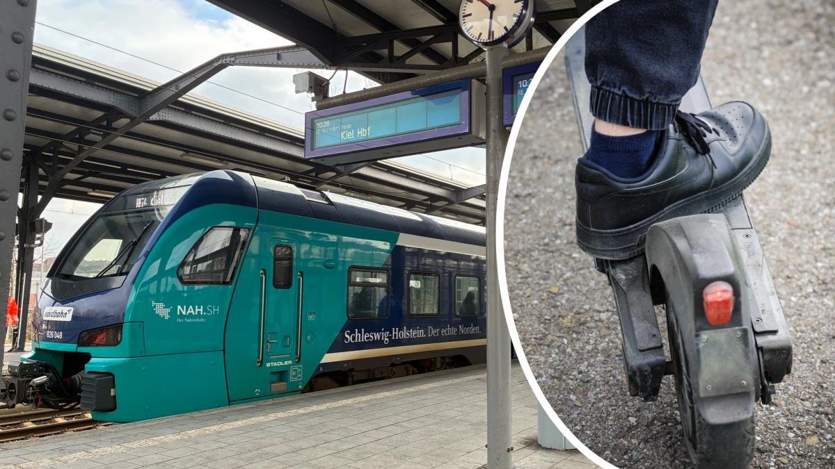 E-scooters on Nordbahn trains: Trouble on the Rendsburg-Kiel line