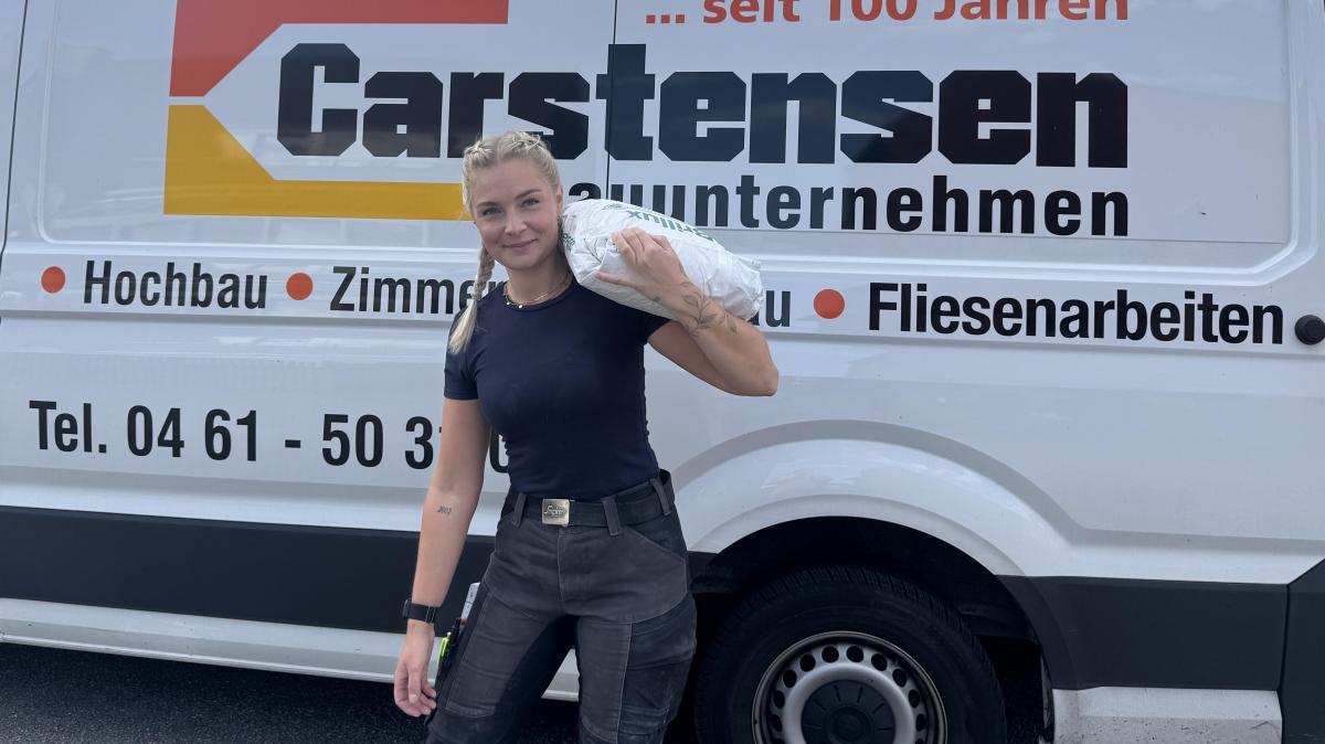 Flensburg's first female bricklayer: Jessica Wilhelmsen breaks ...