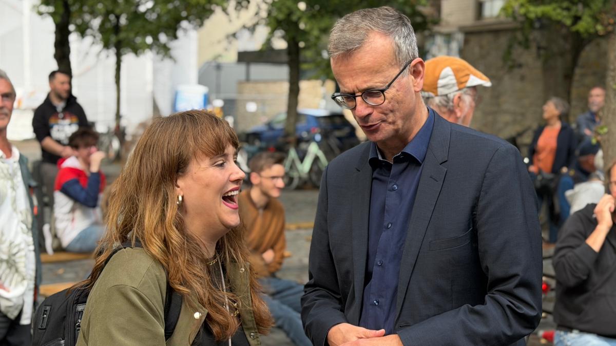 Ricarda Lang zu Besuch bei Grünen in Osabrück