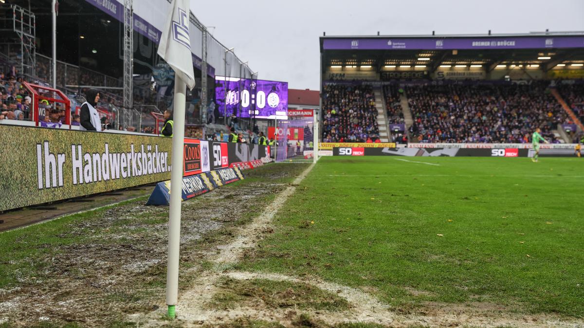 Neuer Rasen an Bremer Brücke nach Hertha-Spiel beim VfL Osnabrück
