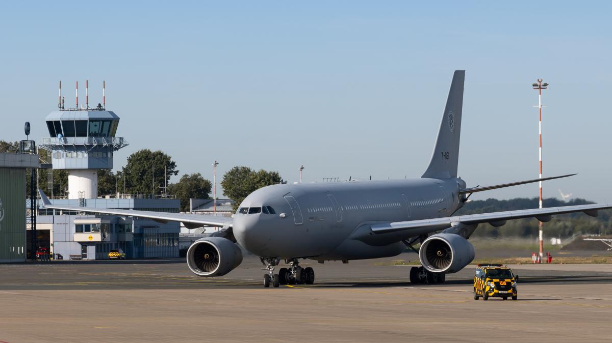 Military Airbus A330-200 MRTT lands at Münster/Osnabrück airport
