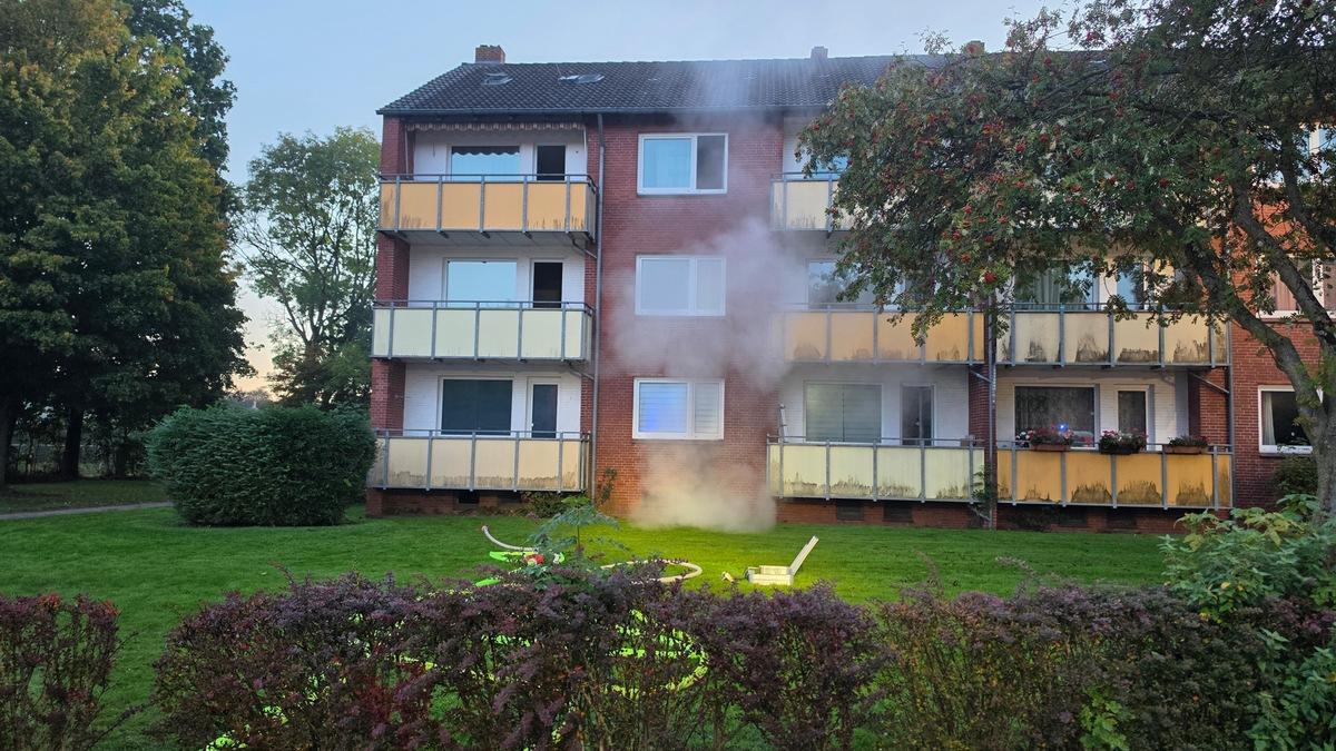 Basement fire in Rendsburg: Residents rescued, power outage