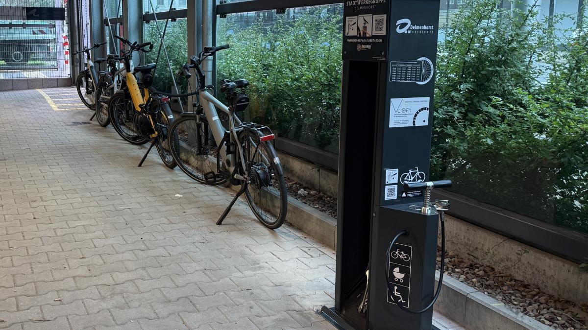 Neue Fahrrad-Servicestationen in Delmenhorst helfen bei Pannen