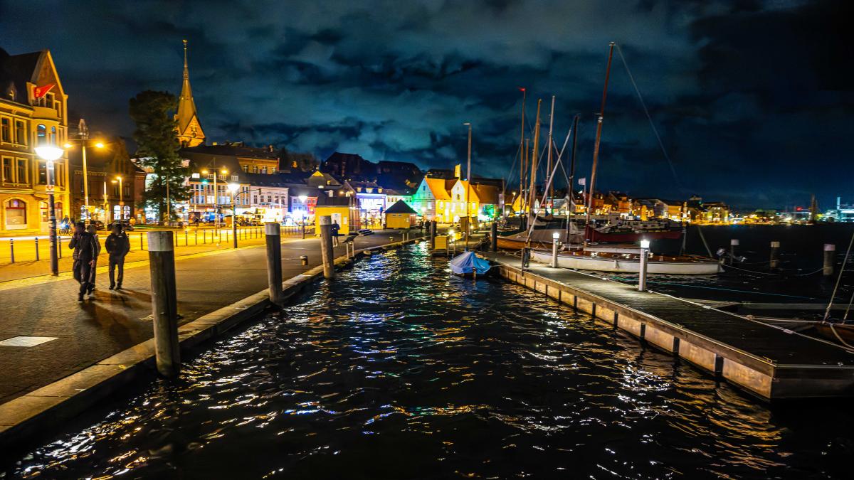 Baltic Sea storm surge in Flensburg: Water level rises to 1.20 meters